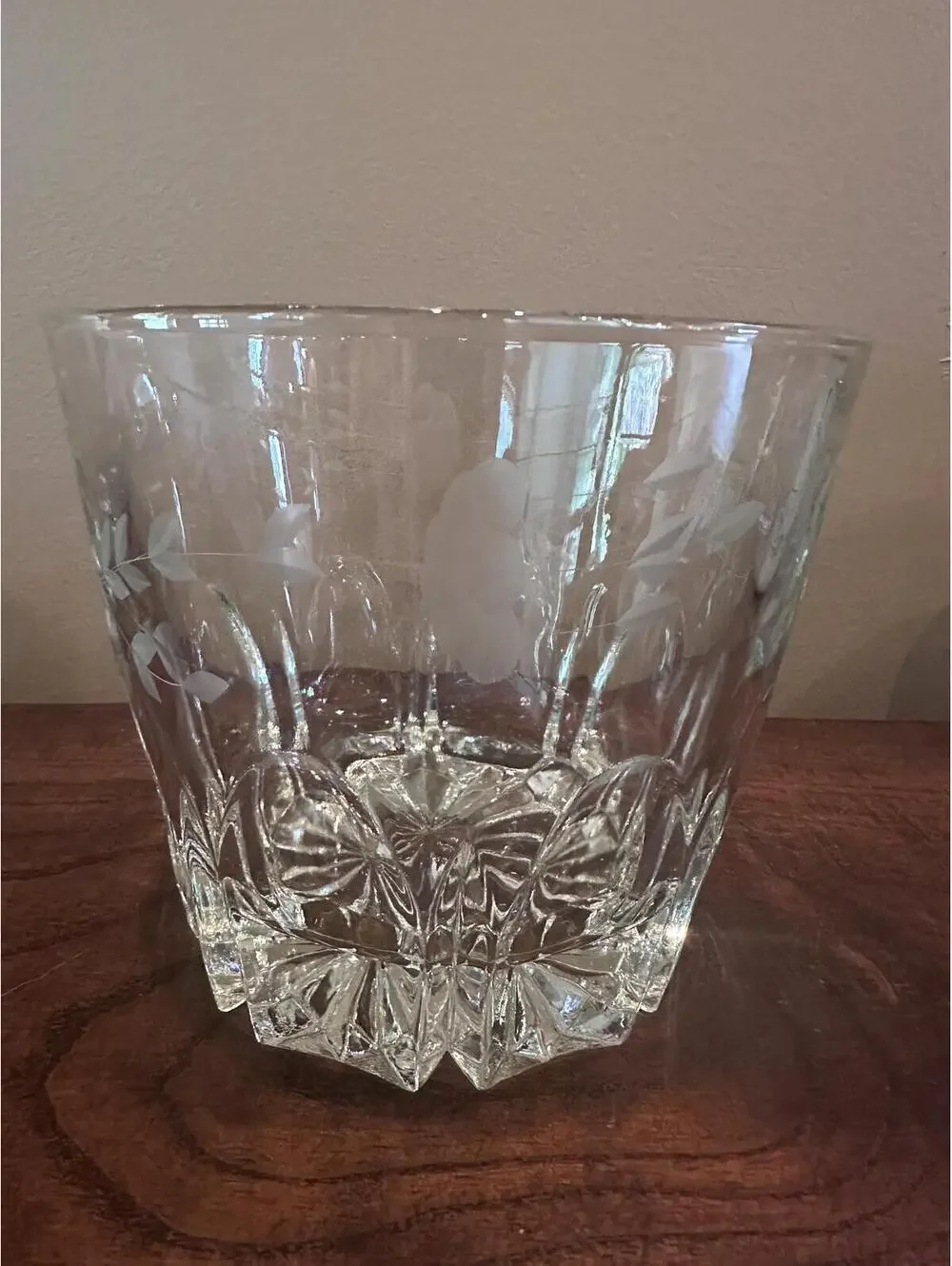Vintage Princess House Ice Server Wine Chiller Crystal Bucket